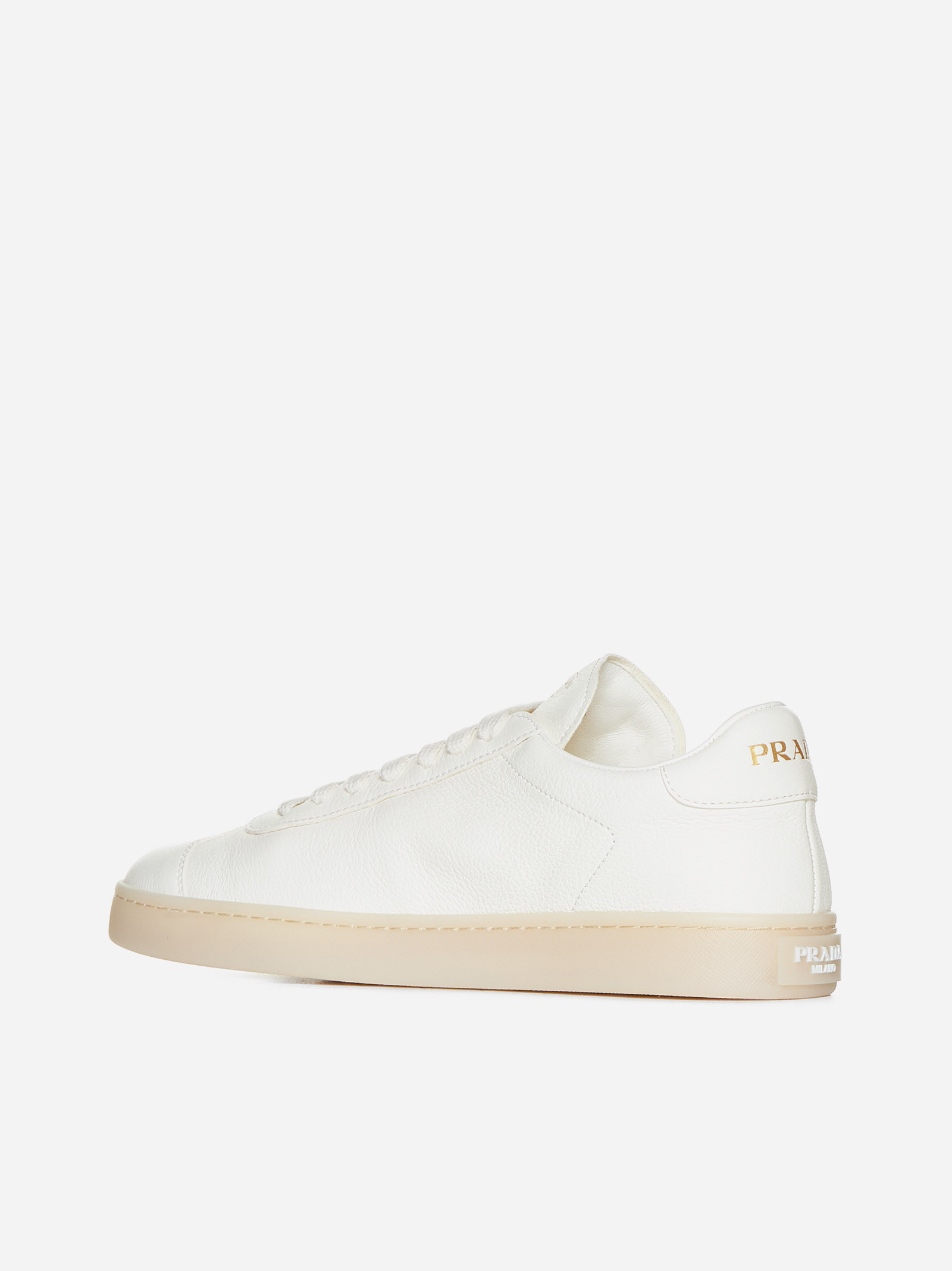 PRADA Sneakers in pelle con placca-logo Negozi Online
