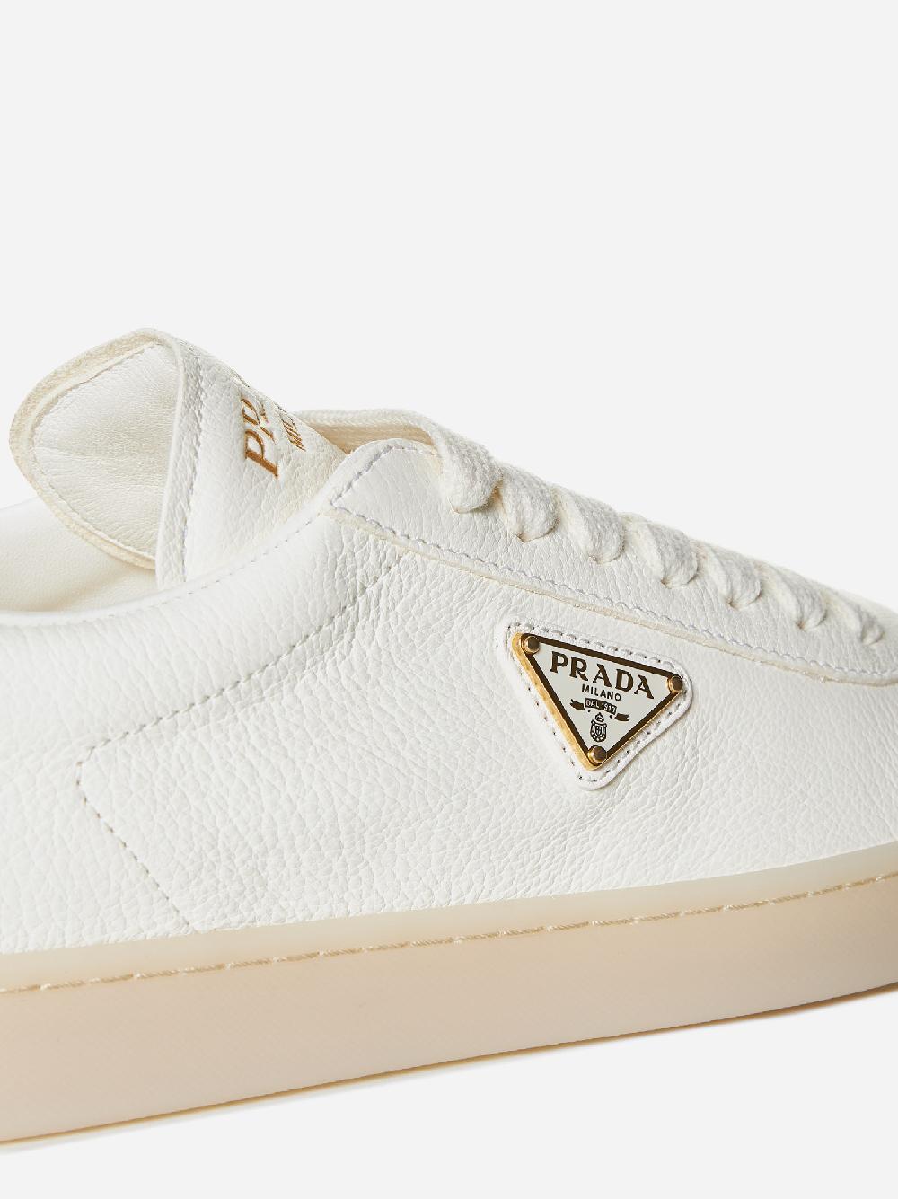 PRADA Sneakers in pelle con placca-logo Negozi Online