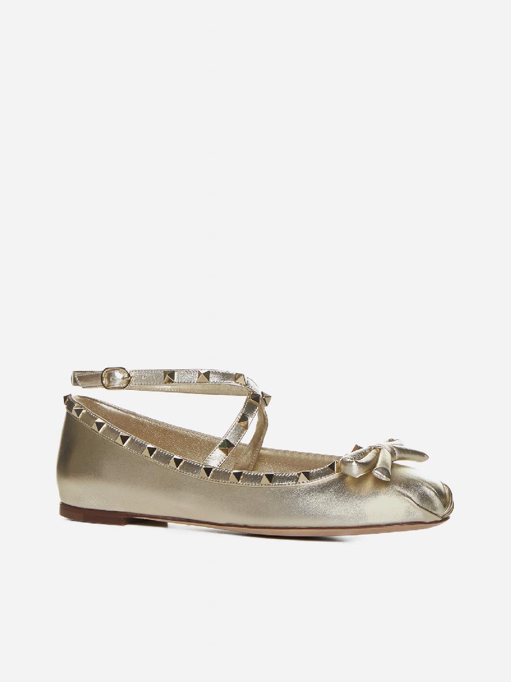 VALENTINO GARAVANI Ballerine Rockstud in pelle Sottocosto
