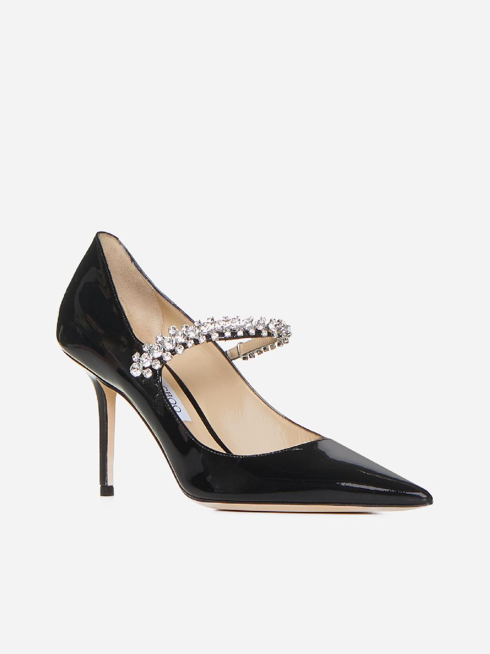 JIMMY CHOO Decollete’ Bing in vernice con cristalli Convenienza