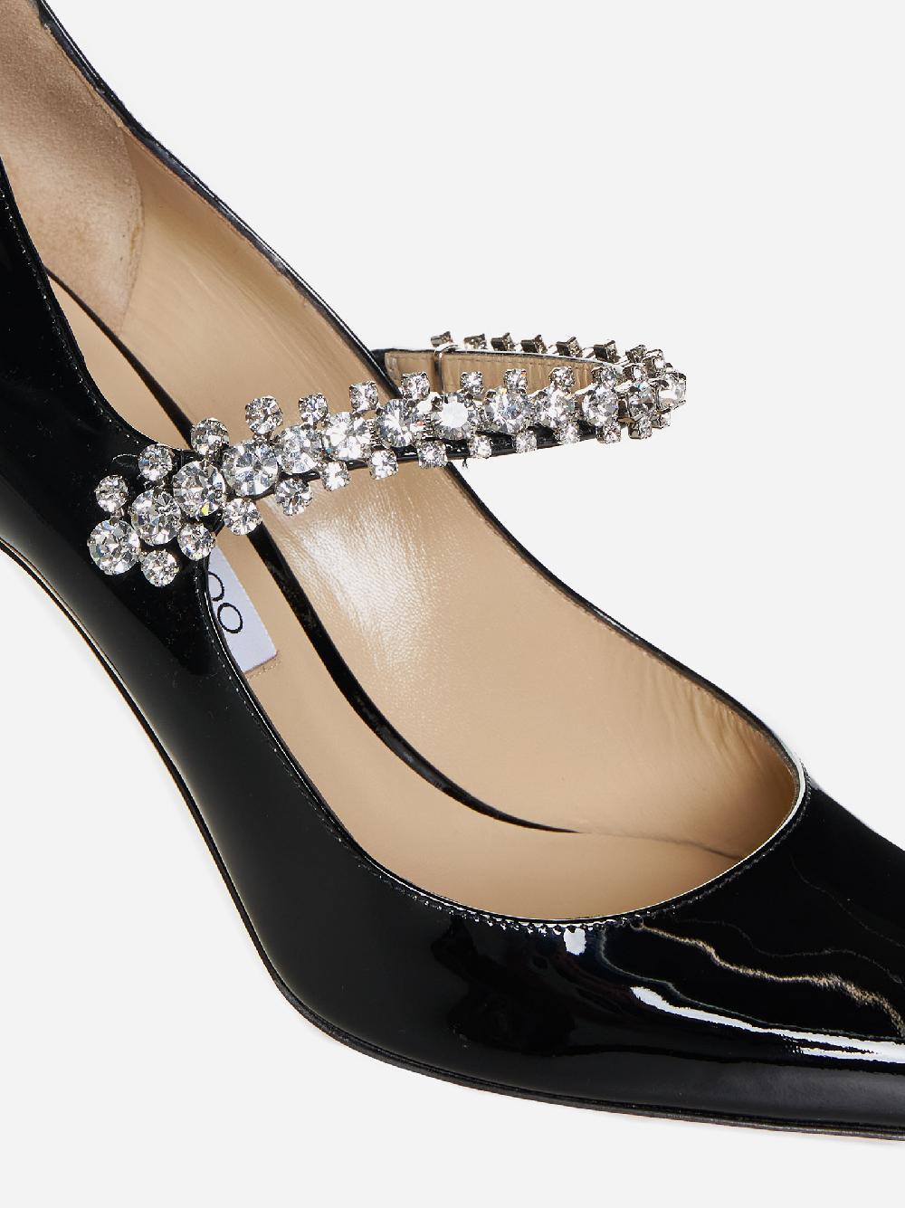 JIMMY CHOO Decollete’ Bing in vernice con cristalli Convenienza