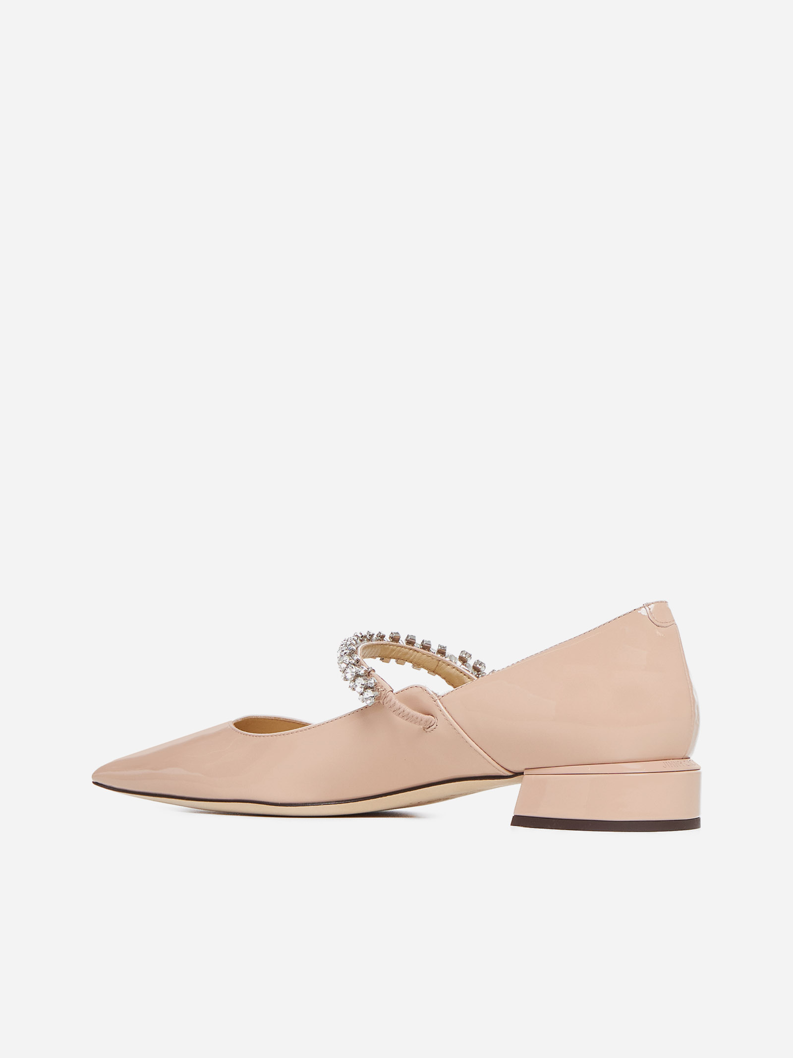 JIMMY CHOO Decollete’ flat Bing in vernice con cristalli I Più Venduti