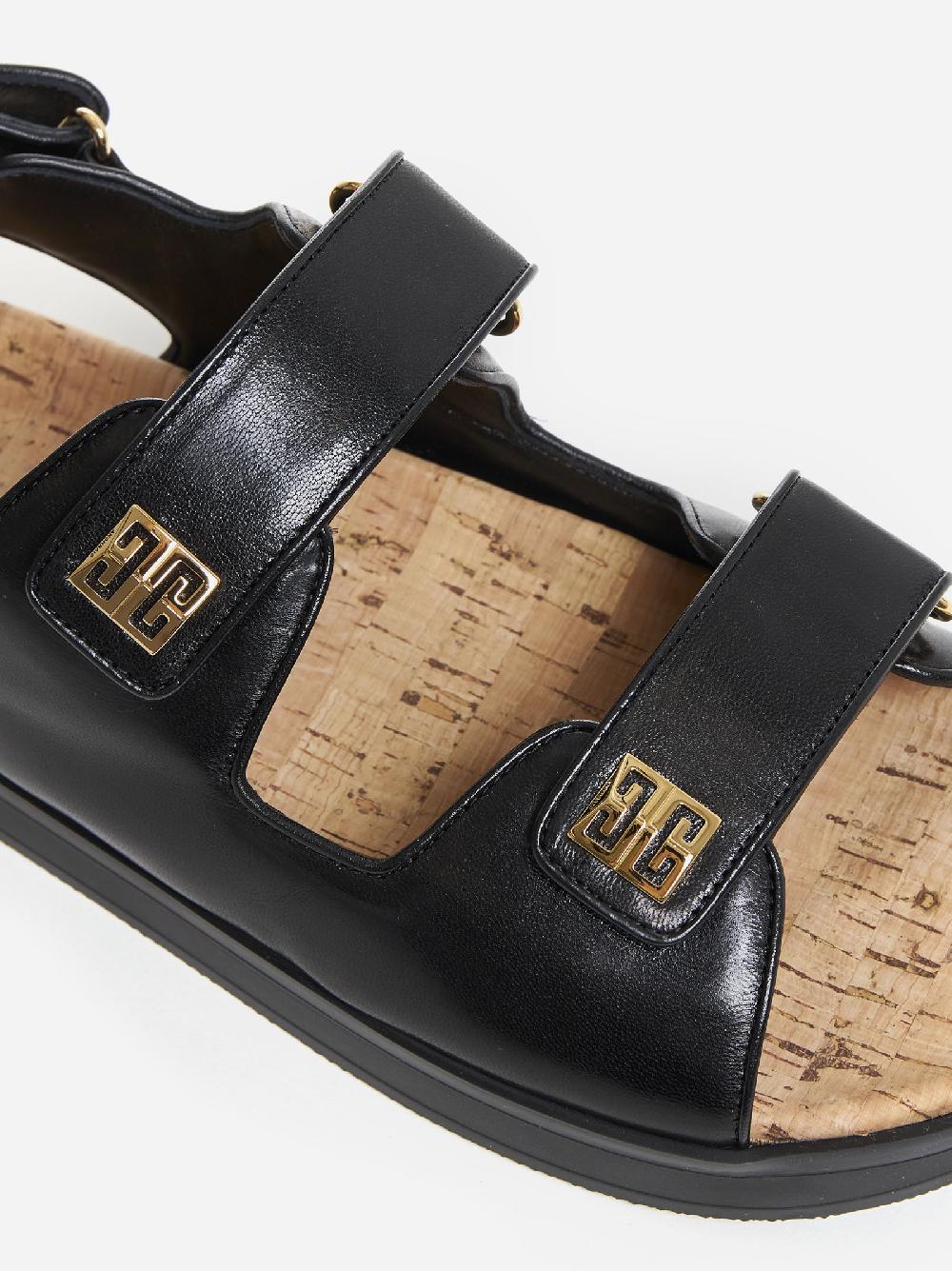 GIVENCHY Sandali flat in pelle 4G Sconto