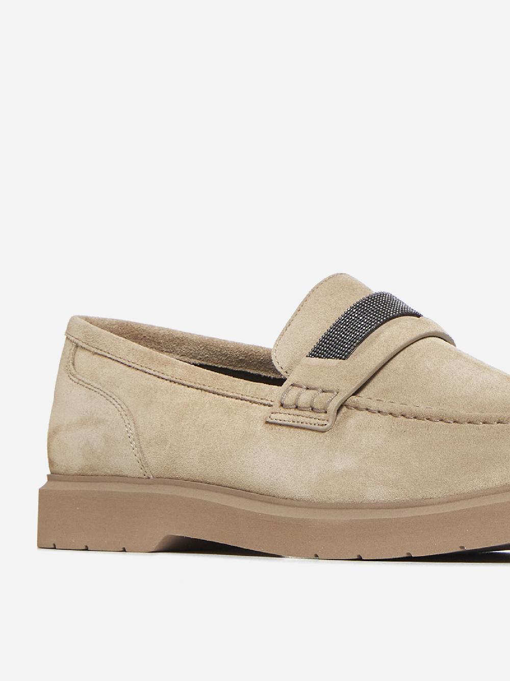 BRUNELLO CUCINELLI Mocassini in pelle scamosciata In Linea