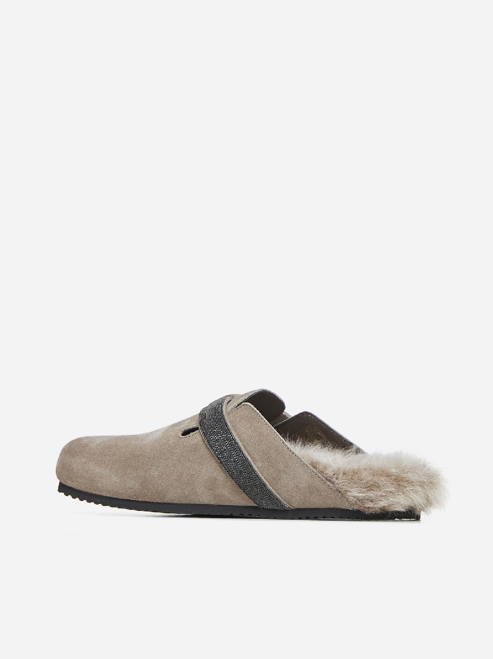BRUNELLO CUCINELLI Mules in pelle scamosciata Nuovo