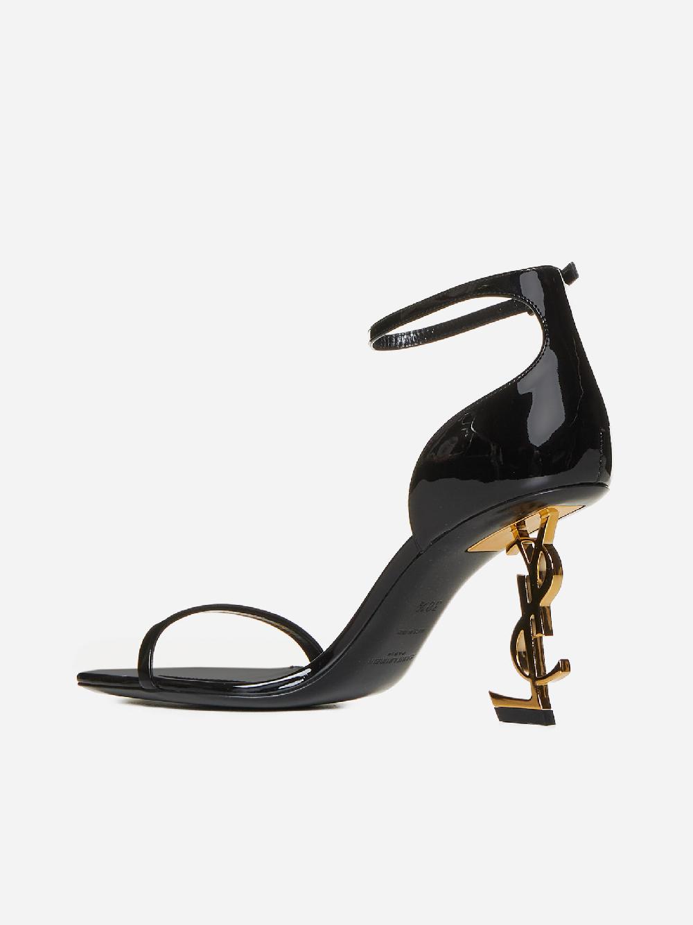 SAINT LAURENT Sandali Opyum YSL in vernice Qualità Garantita