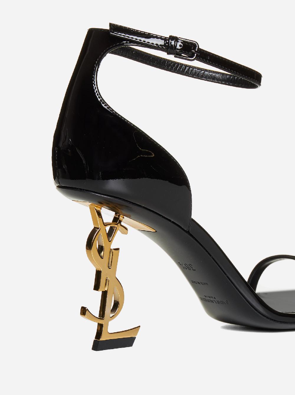 SAINT LAURENT Sandali Opyum YSL in vernice Qualità Garantita