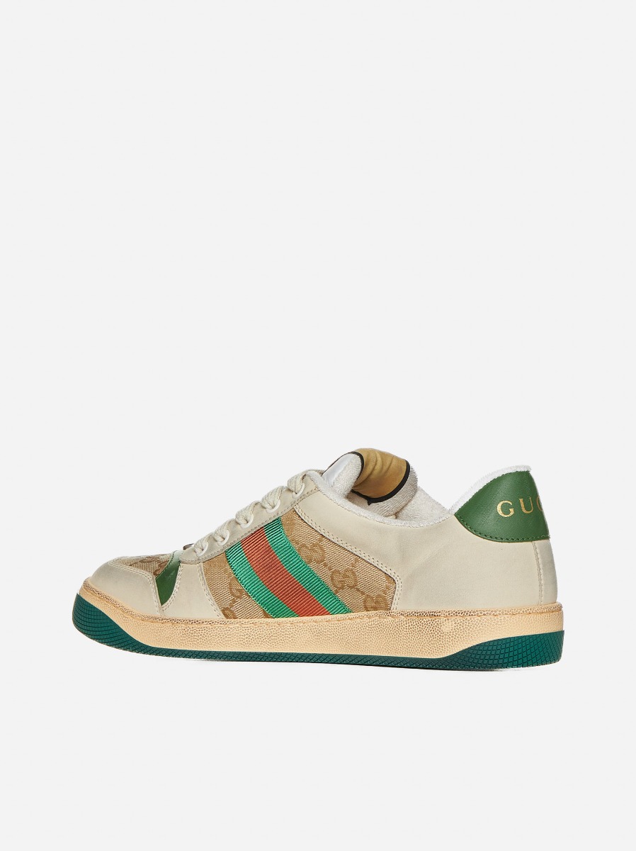 GUCCI Sneakers Screener in pelle e tessuto GG Acquista Ora