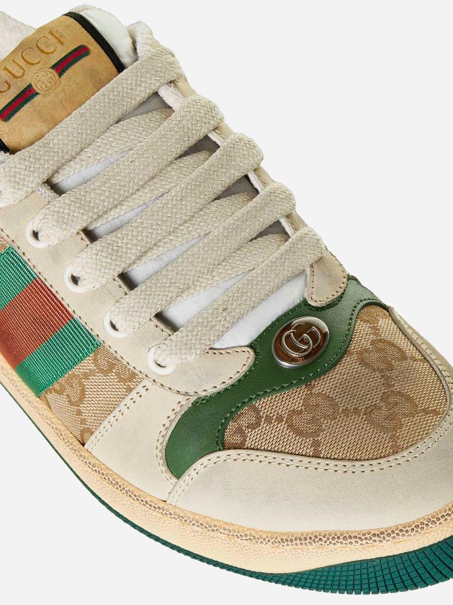 GUCCI Sneakers Screener in pelle e tessuto GG Acquista Ora