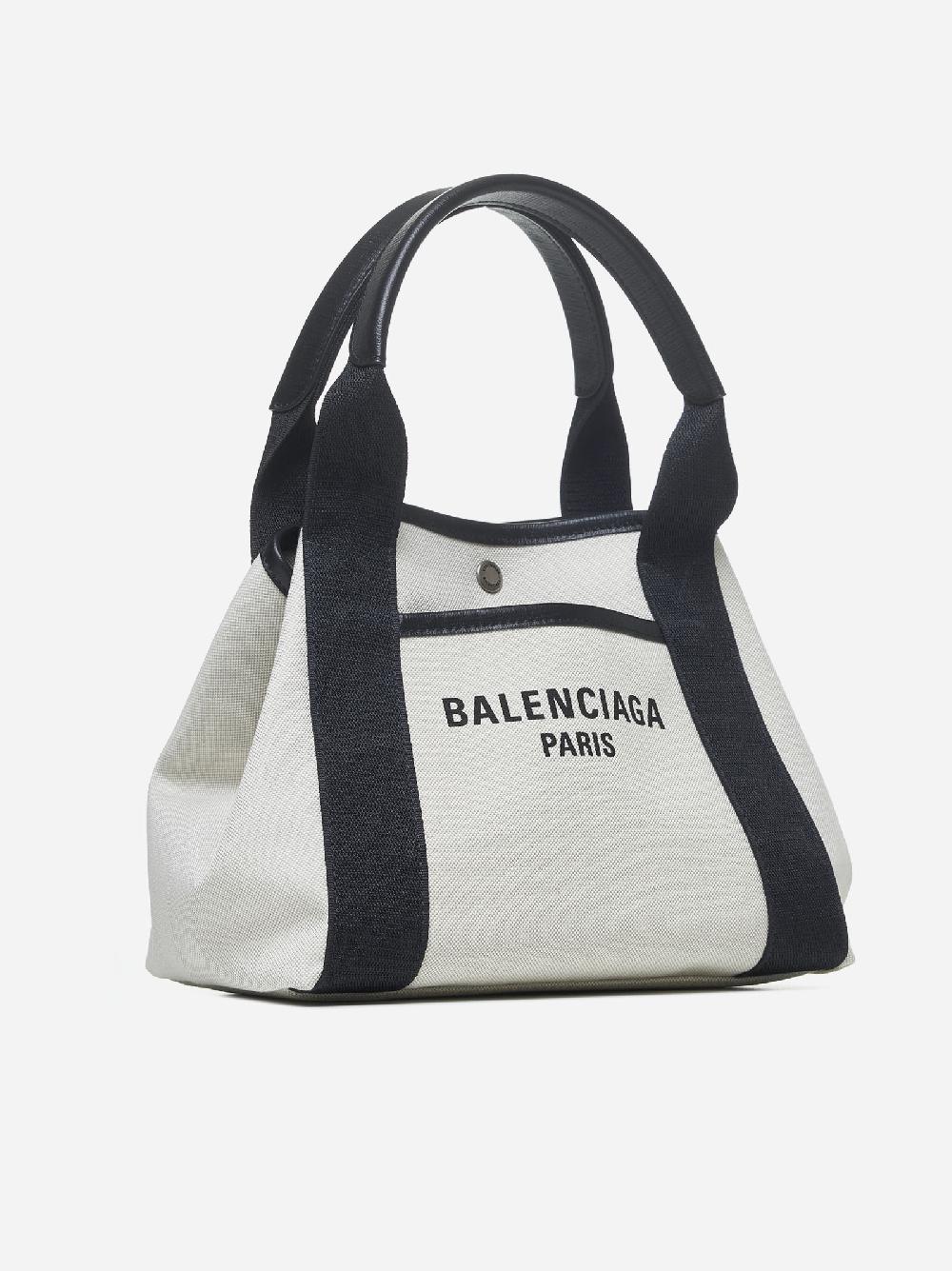 BALENCIAGA Borsa tote Biarritz piccola in tela Prezzo Ridotto
