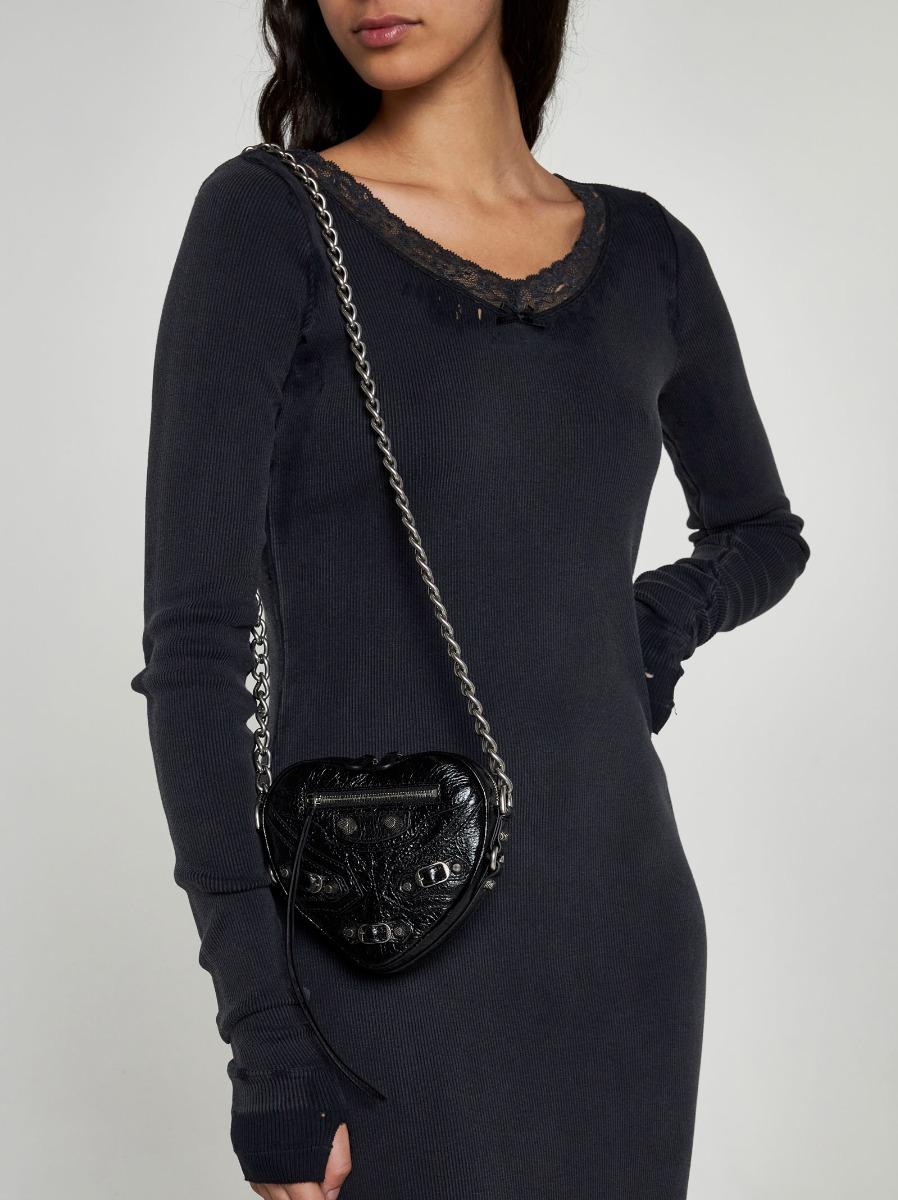 BALENCIAGA Borsa Cagole Heart Mini in pelle Sottocosto