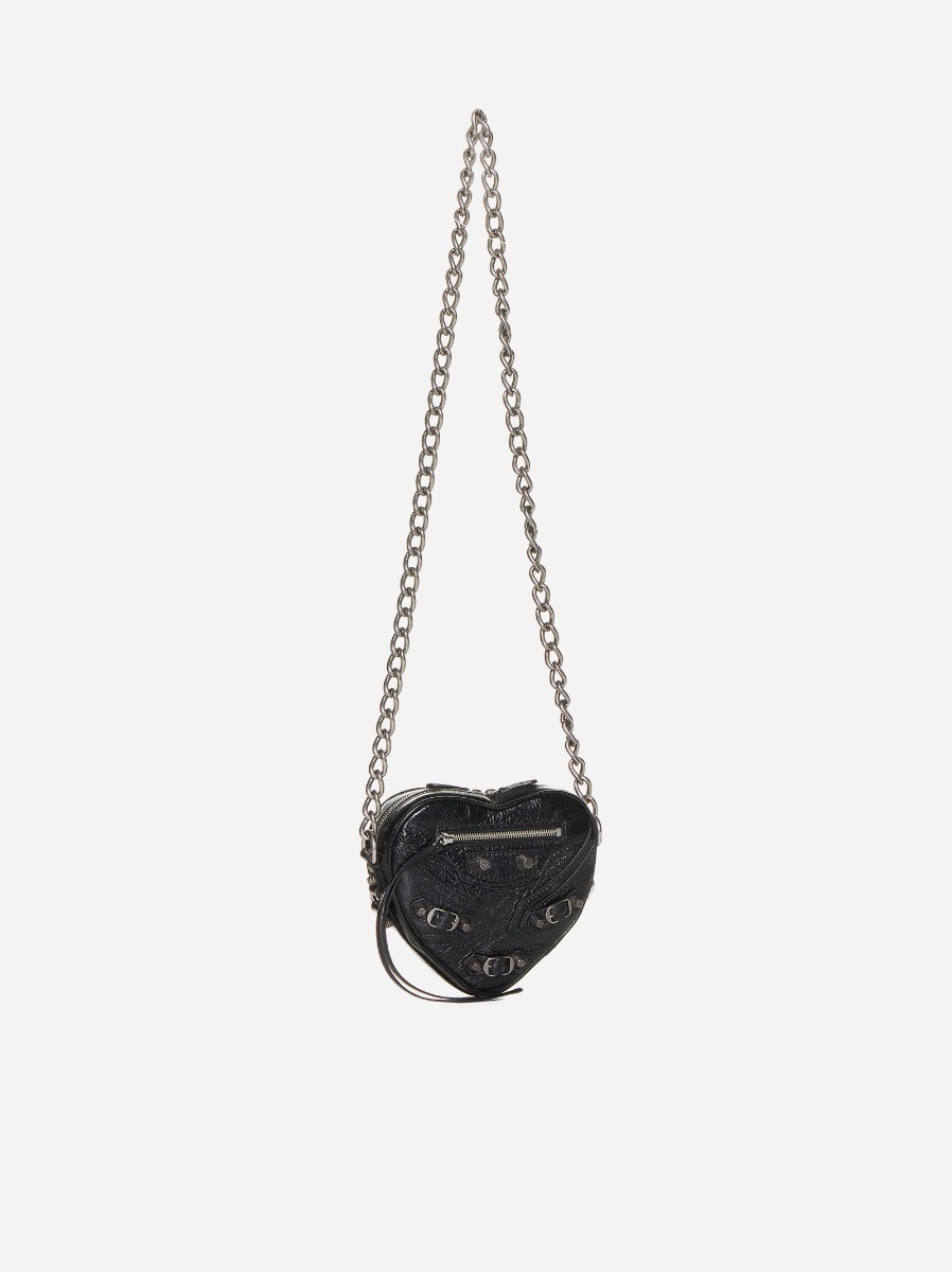 BALENCIAGA Borsa Cagole Heart Mini in pelle Sottocosto