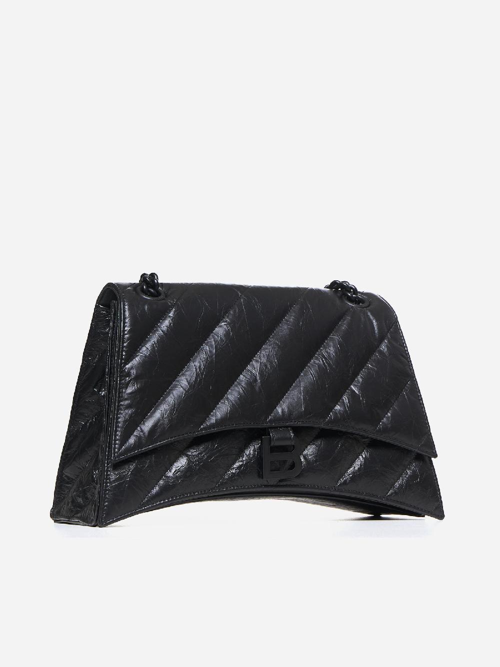 BALENCIAGA Borsa Crush Chain media in pelle Novità