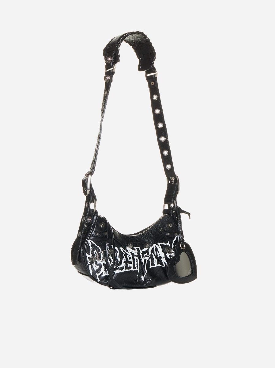 BALENCIAGA Borsa Le Cagole XS in pelle con logo Negozio