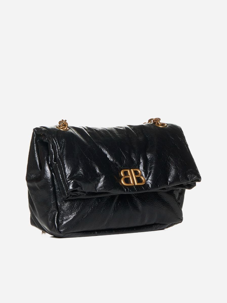 BALENCIAGA Borsa Monaco piccola in pelle Nuova