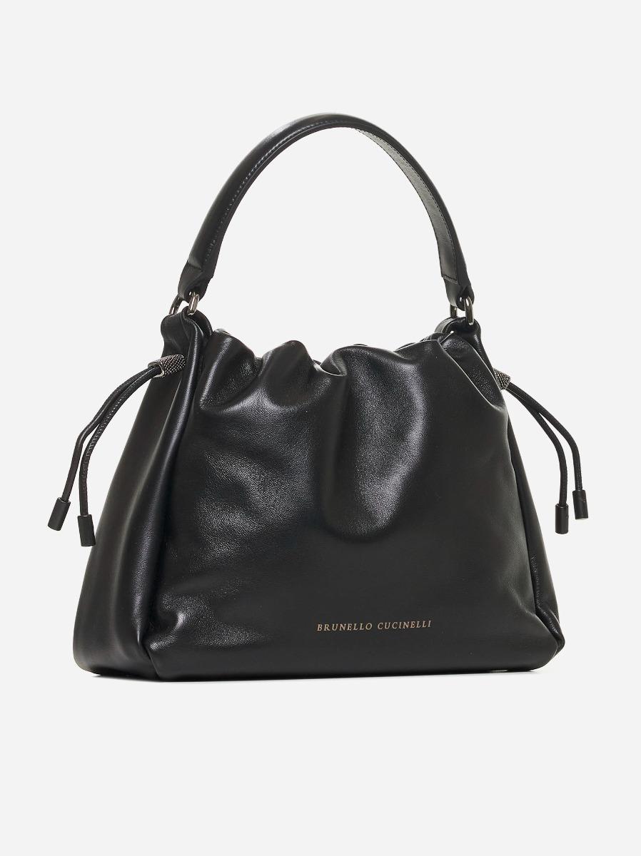 BRUNELLO CUCINELLI Borsa a mano Bucket Mellow piccola nera 2025