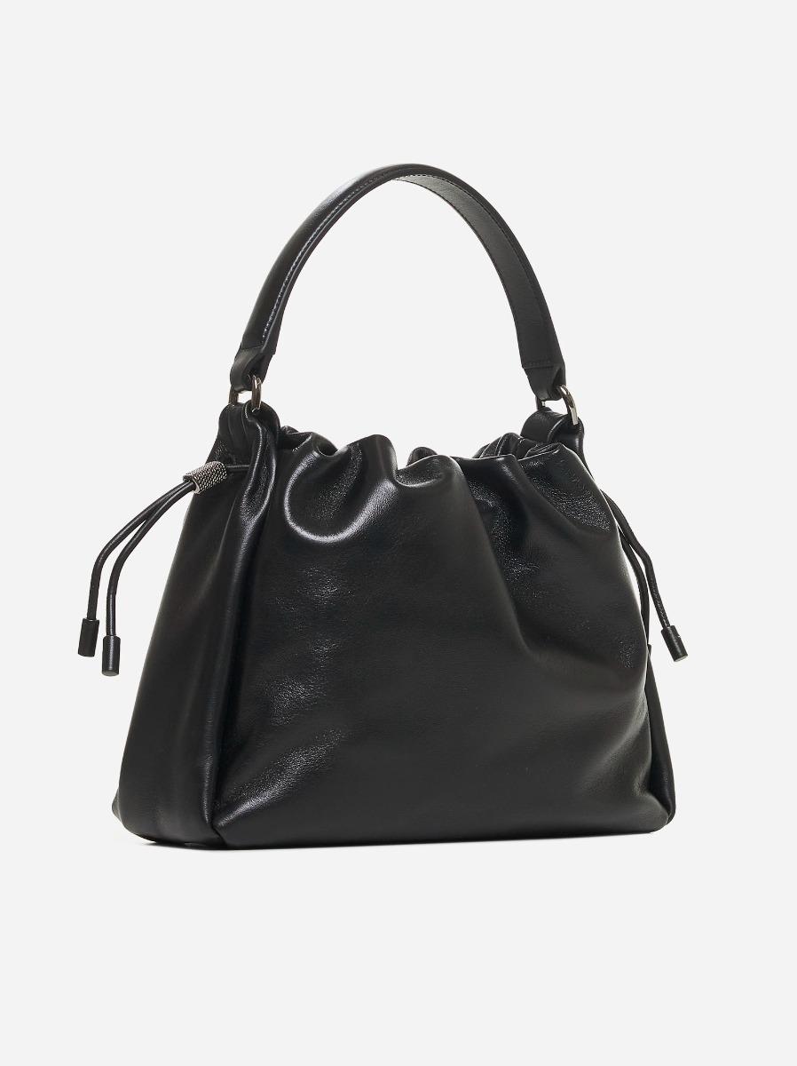 BRUNELLO CUCINELLI Borsa a mano Bucket Mellow piccola nera 2025