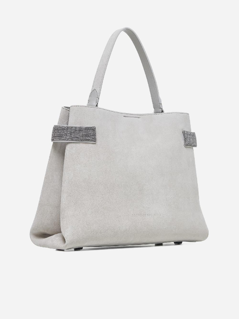 BRUNELLO CUCINELLI Borsa Essence in suede In Linea