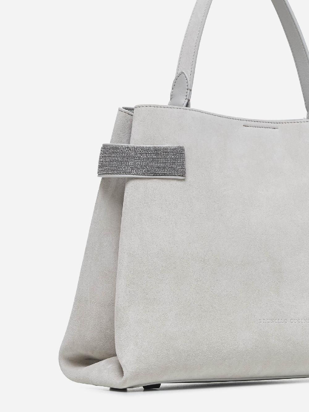 BRUNELLO CUCINELLI Borsa Essence in suede In Linea