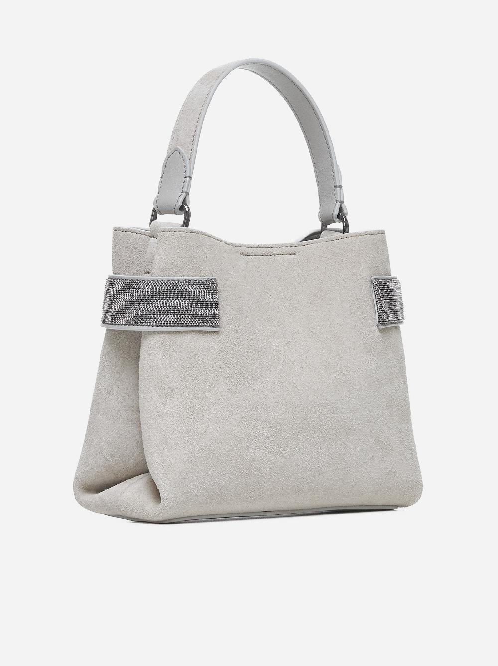 BRUNELLO CUCINELLI Borsa Essence piccola in suede Vendita