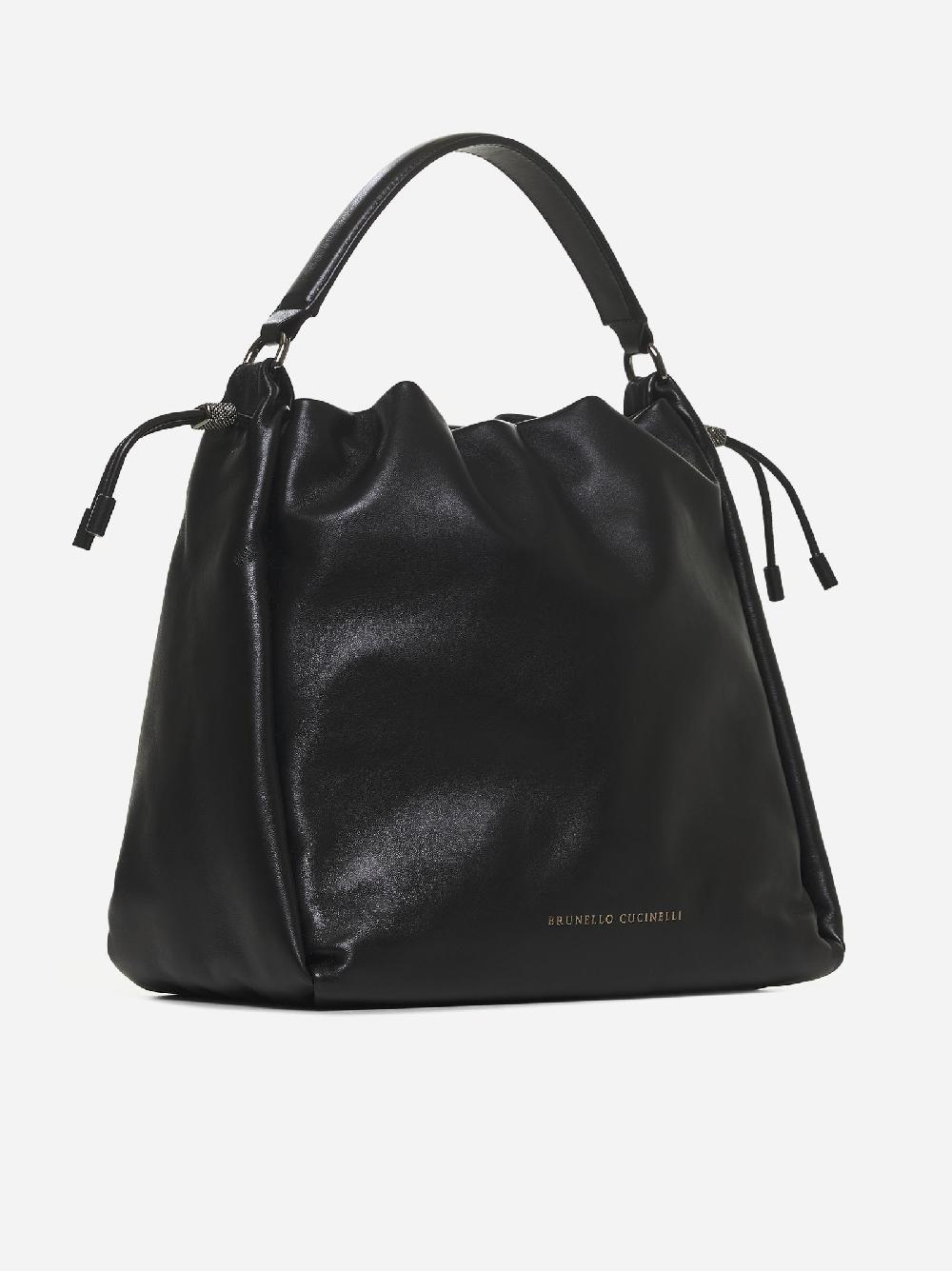 BRUNELLO CUCINELLI Borsa a secchiello in pelle Pezzi Unici