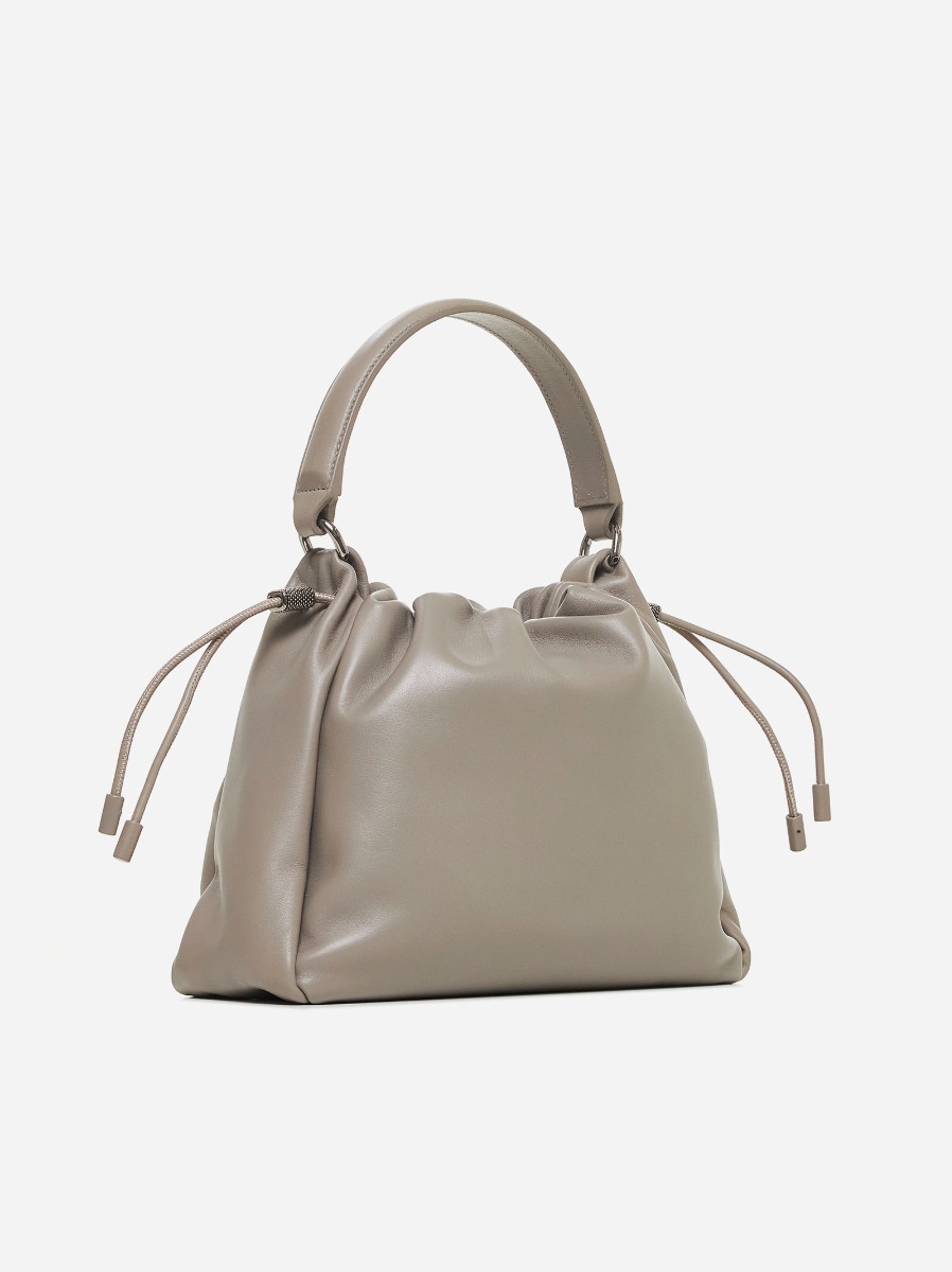 BRUNELLO CUCINELLI Borsa a secchiello piccola in pelle Promozione Limitata