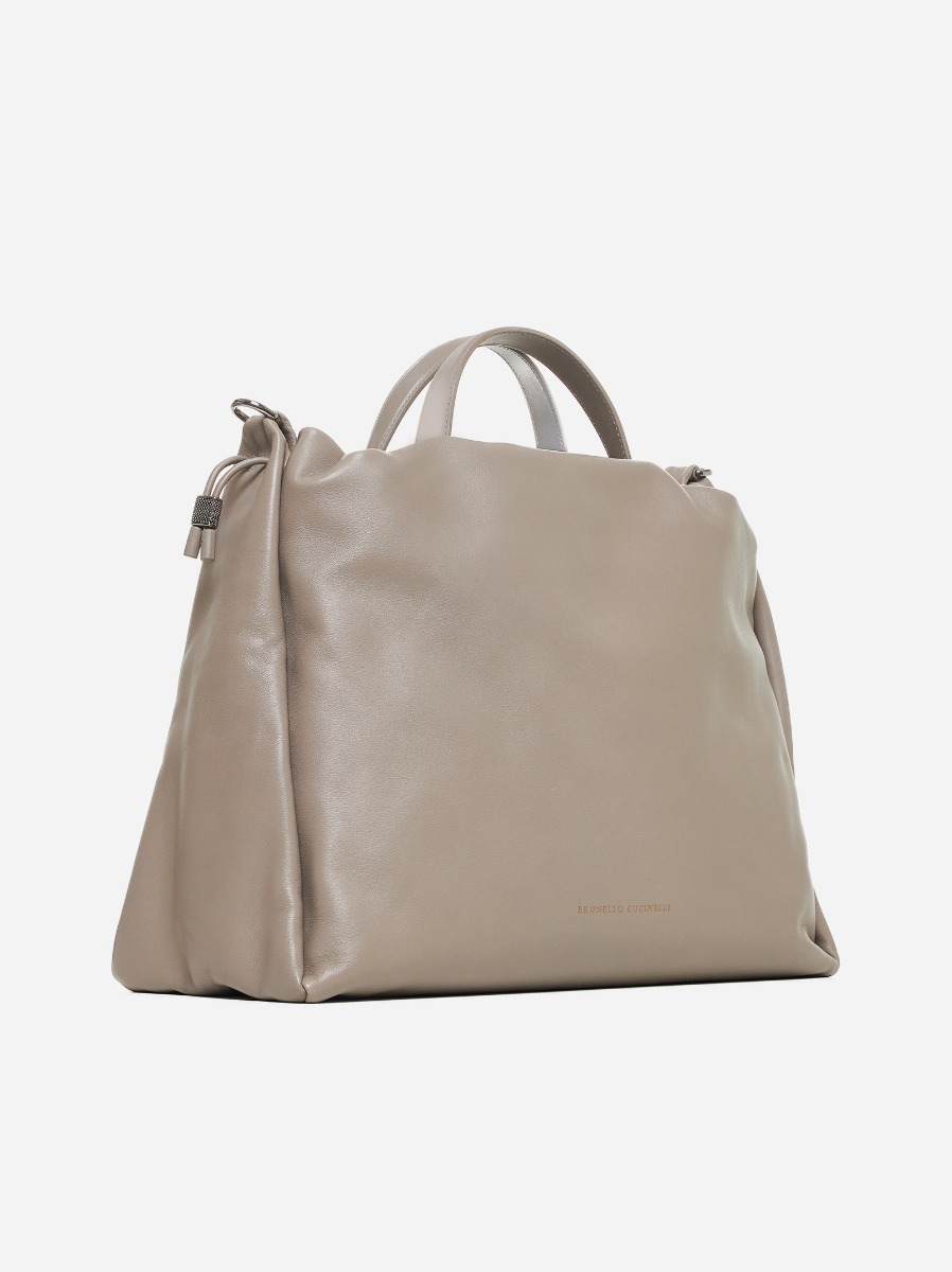 BRUNELLO CUCINELLI Borsa a secchiello grande in pelle Shopping Online