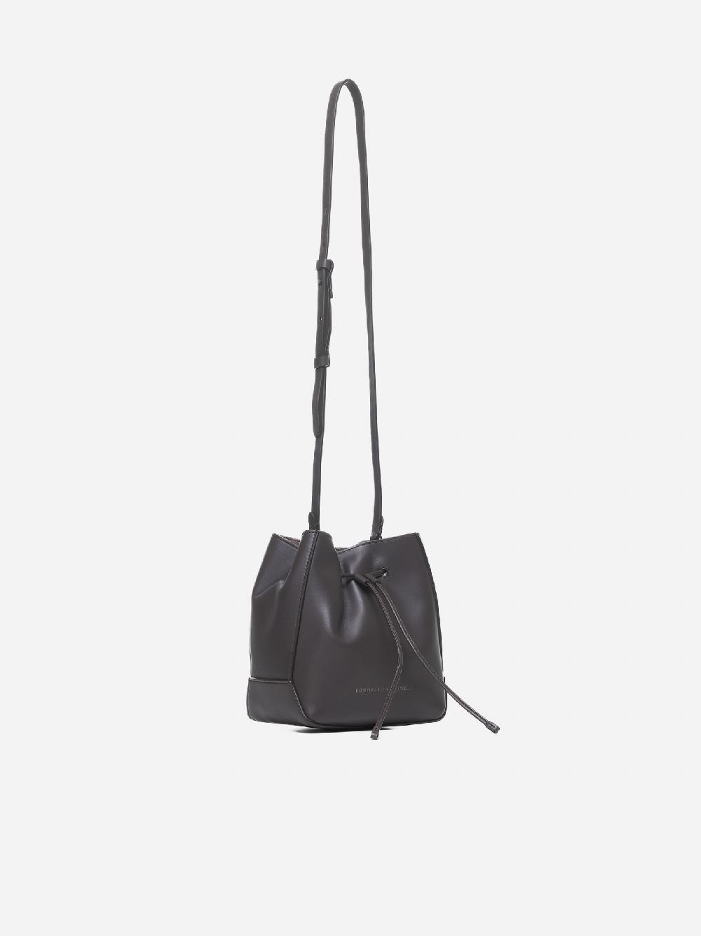 BRUNELLO CUCINELLI Borsa a secchiello piccola in pelle Sottocosto