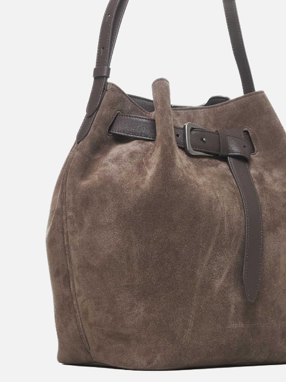 BRUNELLO CUCINELLI Borsa a secchiello in suede Novità