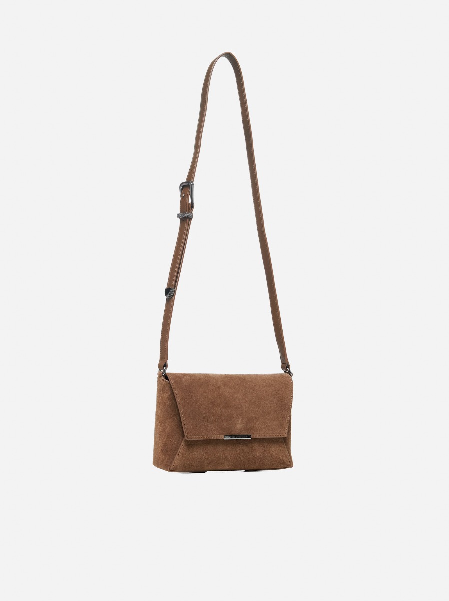 BRUNELLO CUCINELLI Borsa a tracolla in suede Economico