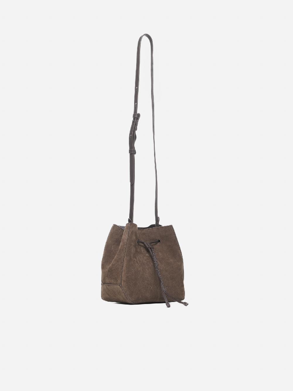 BRUNELLO CUCINELLI Borsa a secchiello piccola in suede In Vendita