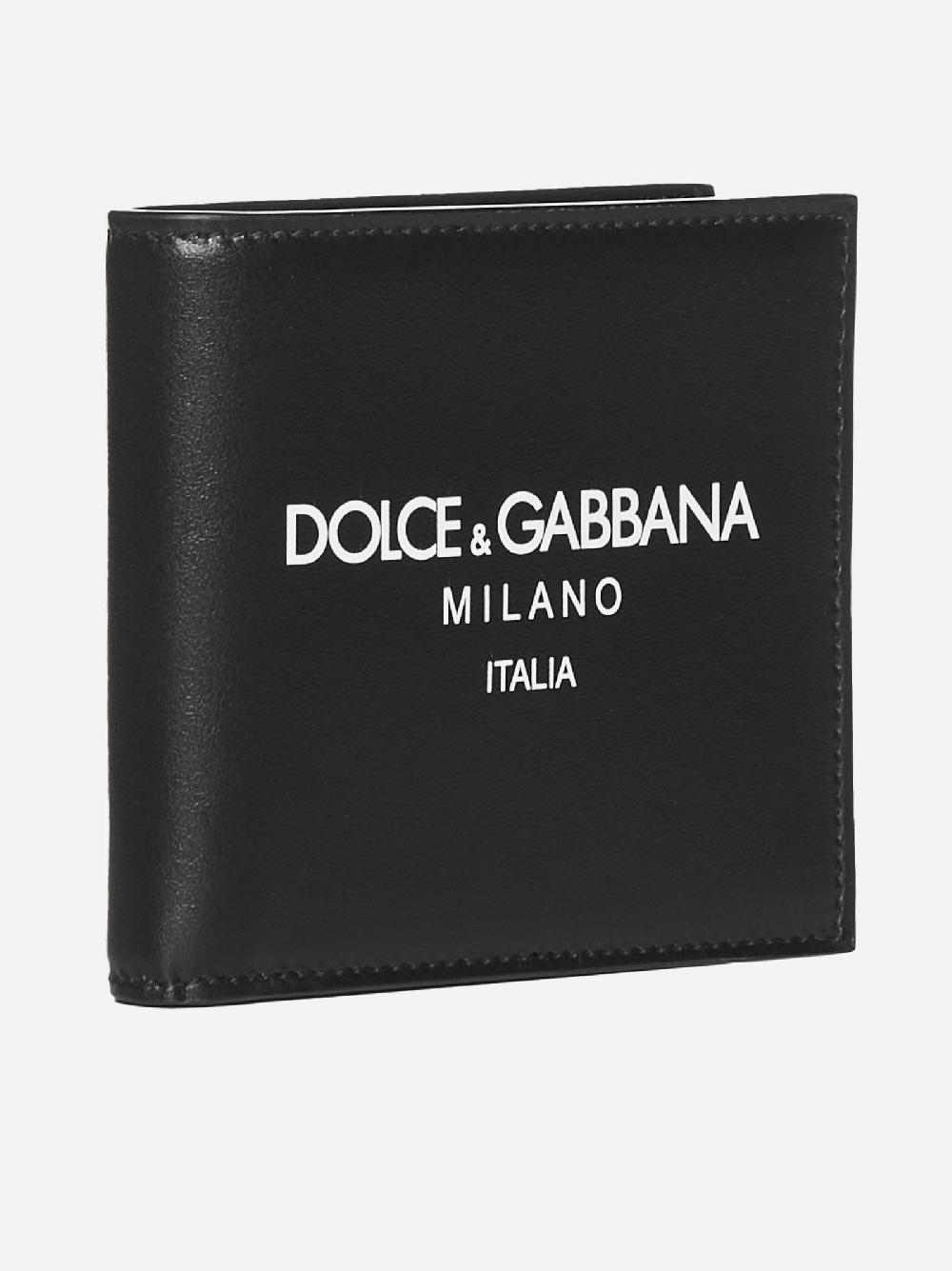 DOLCE & GABBANA Portafoglio in pelle con logo Promozione