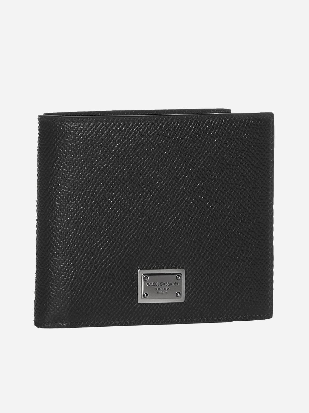 DOLCE & GABBANA Portafoglio in pelle con placca-logo Fino Al -60%