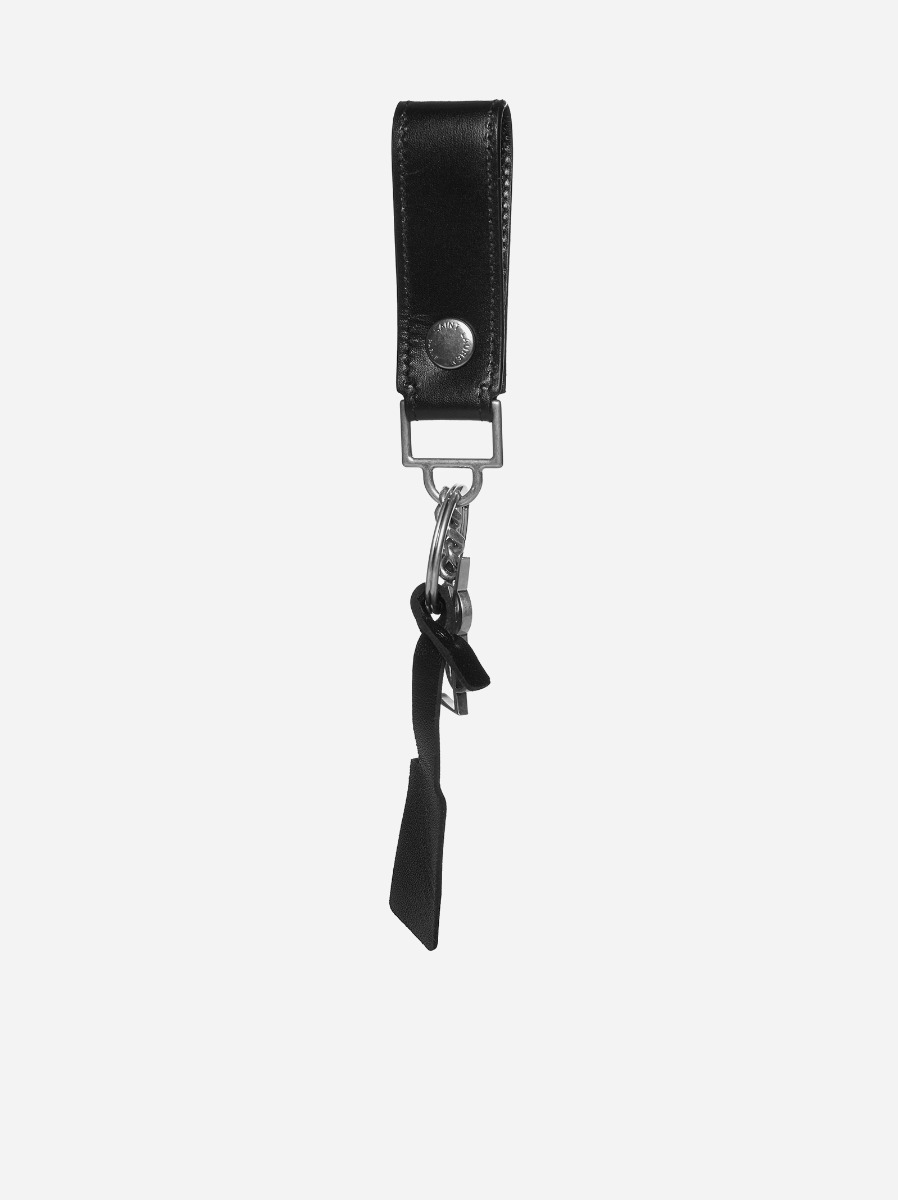 SAINT LAURENT Portachiavi in pelle con logo YSL Prezzo Ridotto