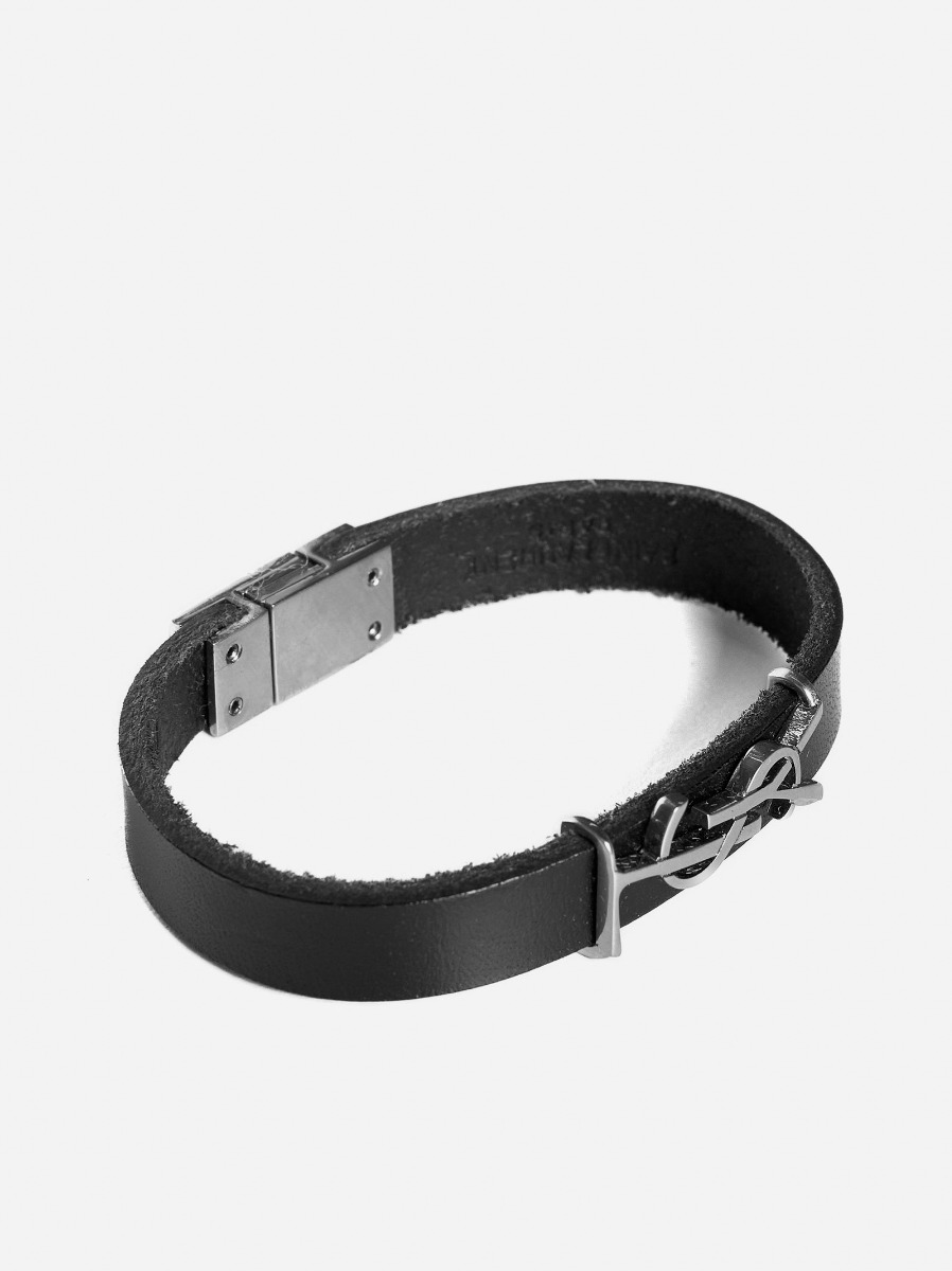 SAINT LAURENT Bracciale Opyum YSL in pelle vegan Presa