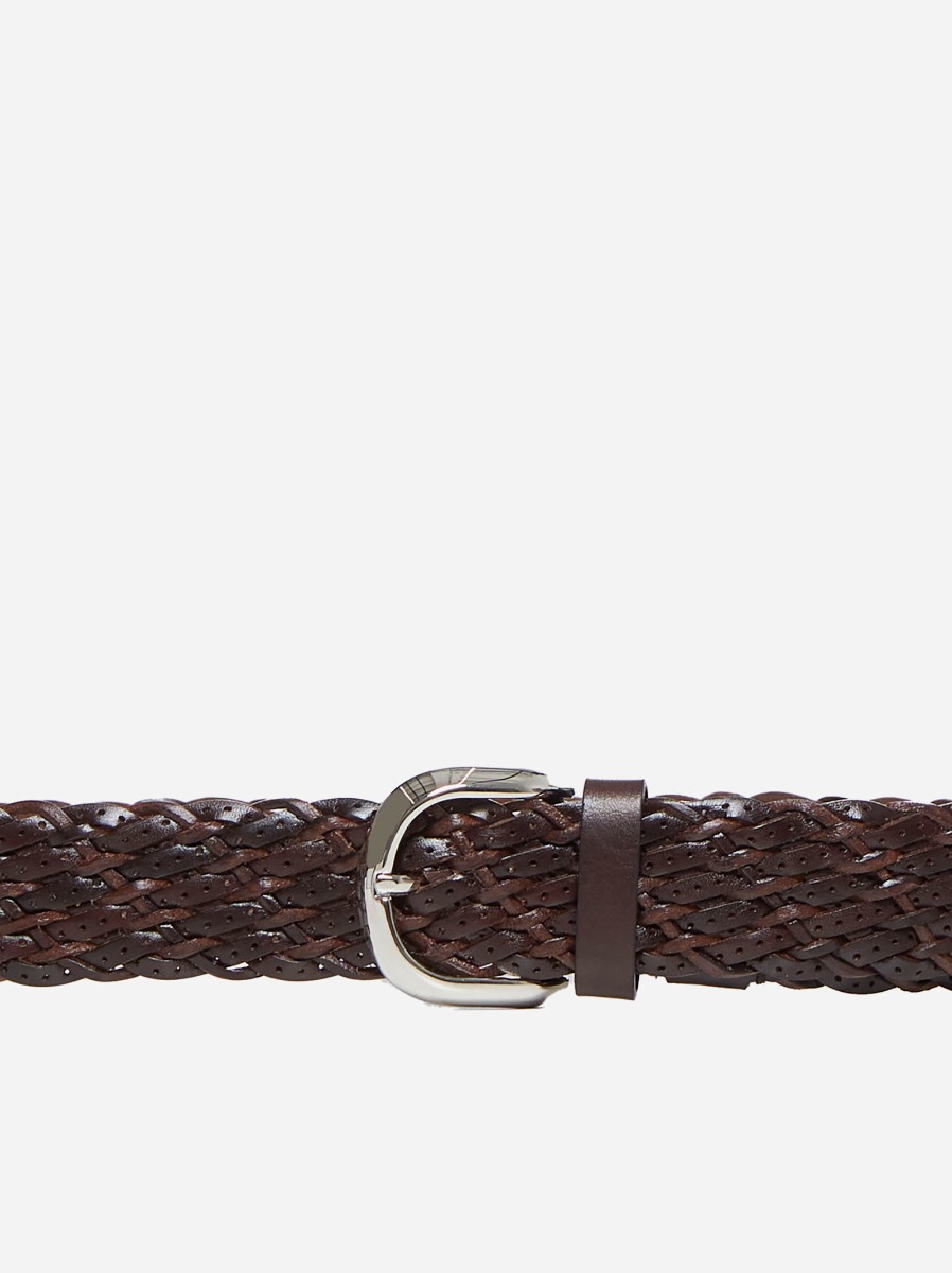 BRUNELLO CUCINELLI Cintura in pelle intrecciata Sconto