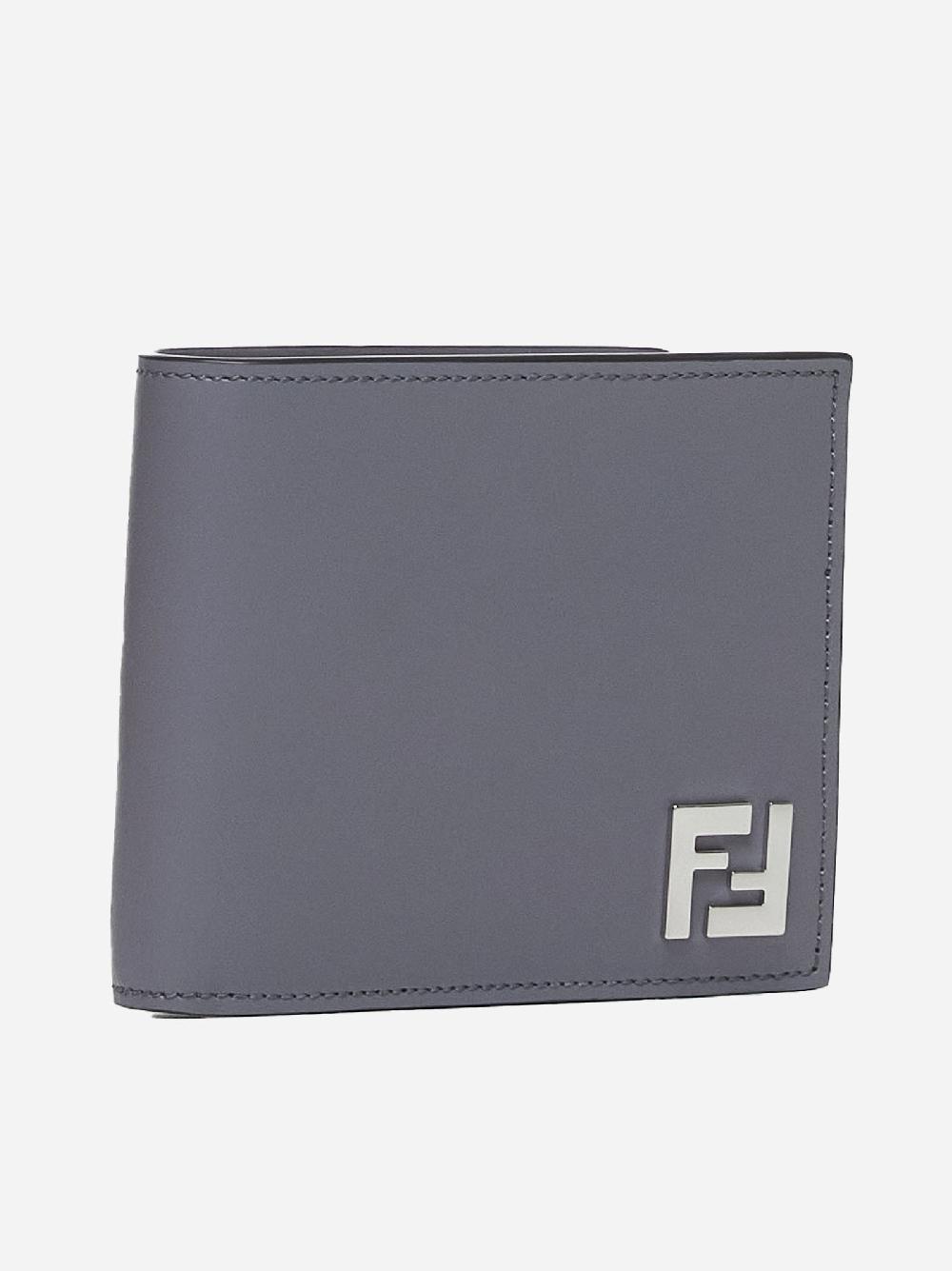 FENDI Portafoglio in pelle con placca-logo In Saldo