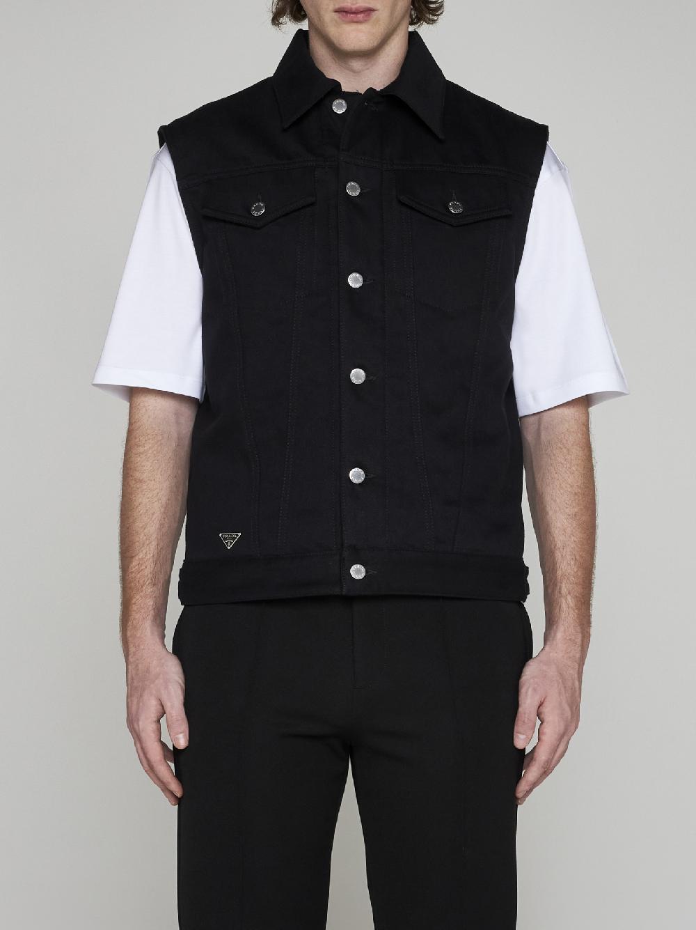 PRADA Gilet in denim Pezzi Unici