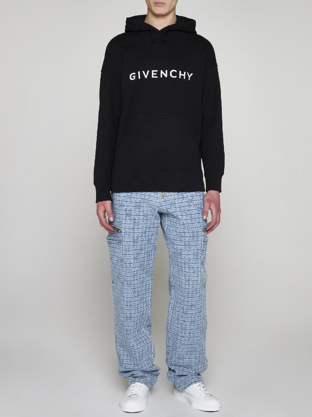 GIVENCHY Felpa in cotone con cappuccio e logo Qualità Garantita