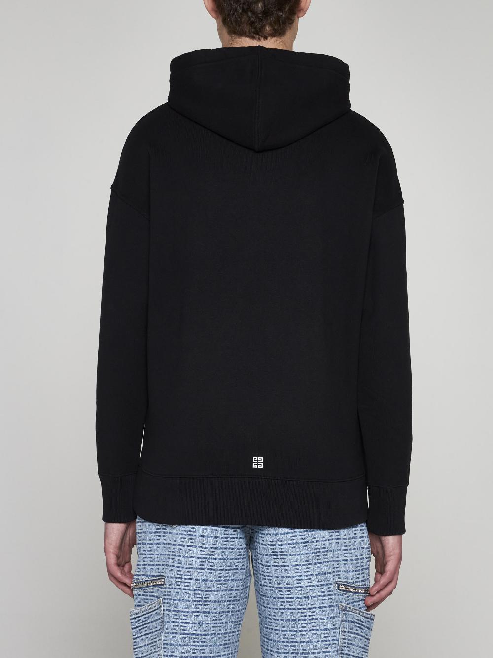 GIVENCHY Felpa in cotone con cappuccio e logo Qualità Garantita