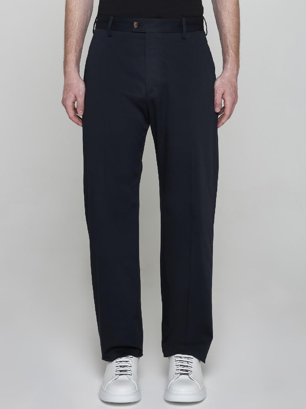 ALEXANDER MCQUEEN Pantaloni chino in cotone Consegna Veloce