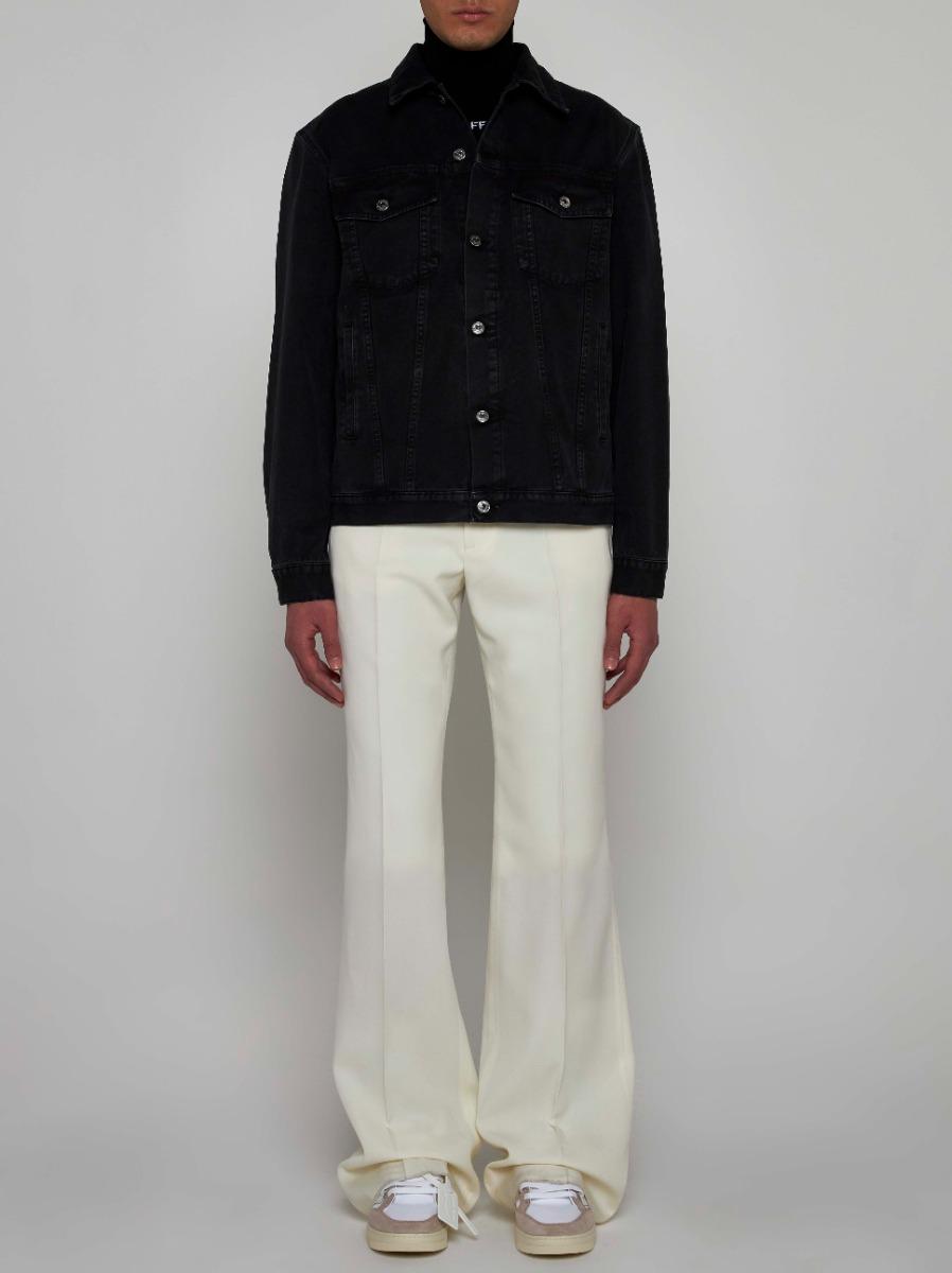 OFF WHITE Giacca in denim con logo Promozione Limitata