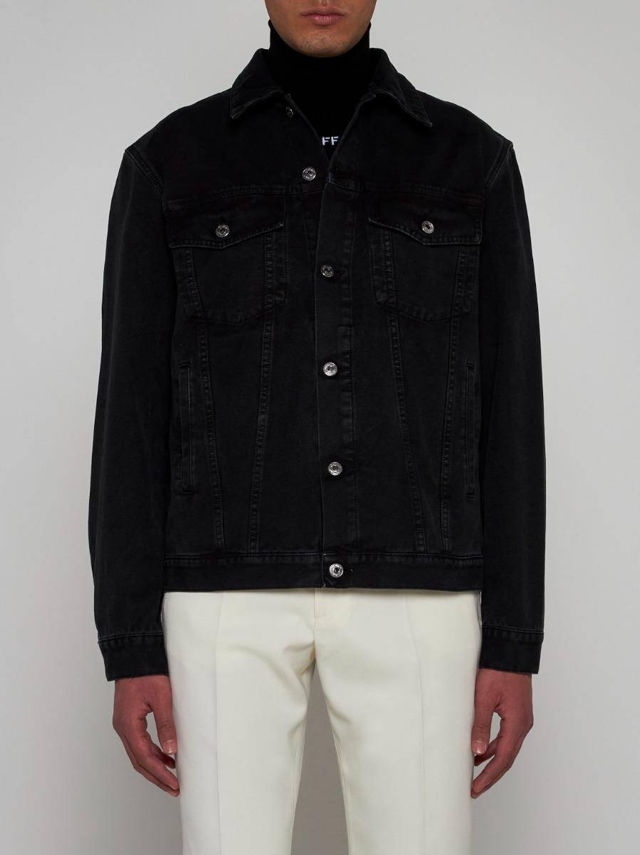 OFF WHITE Giacca in denim con logo Promozione Limitata