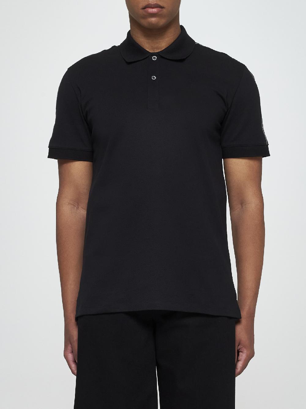 ALEXANDER MCQUEEN Polo in cotone con logo-tape Fino Al -60%