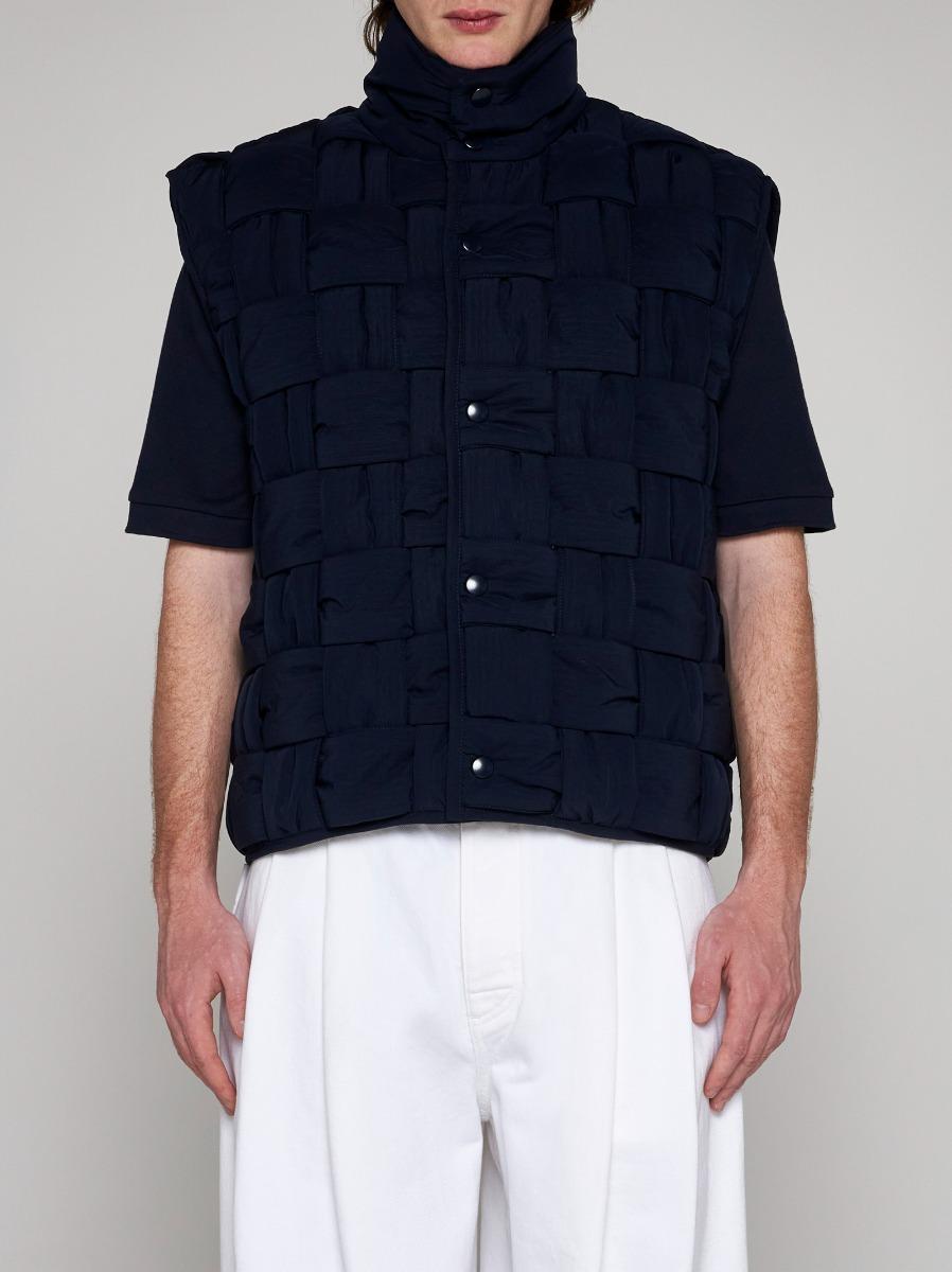 BOTTEGA VENETA Gilet in nylon Intrecciato Sottocosto