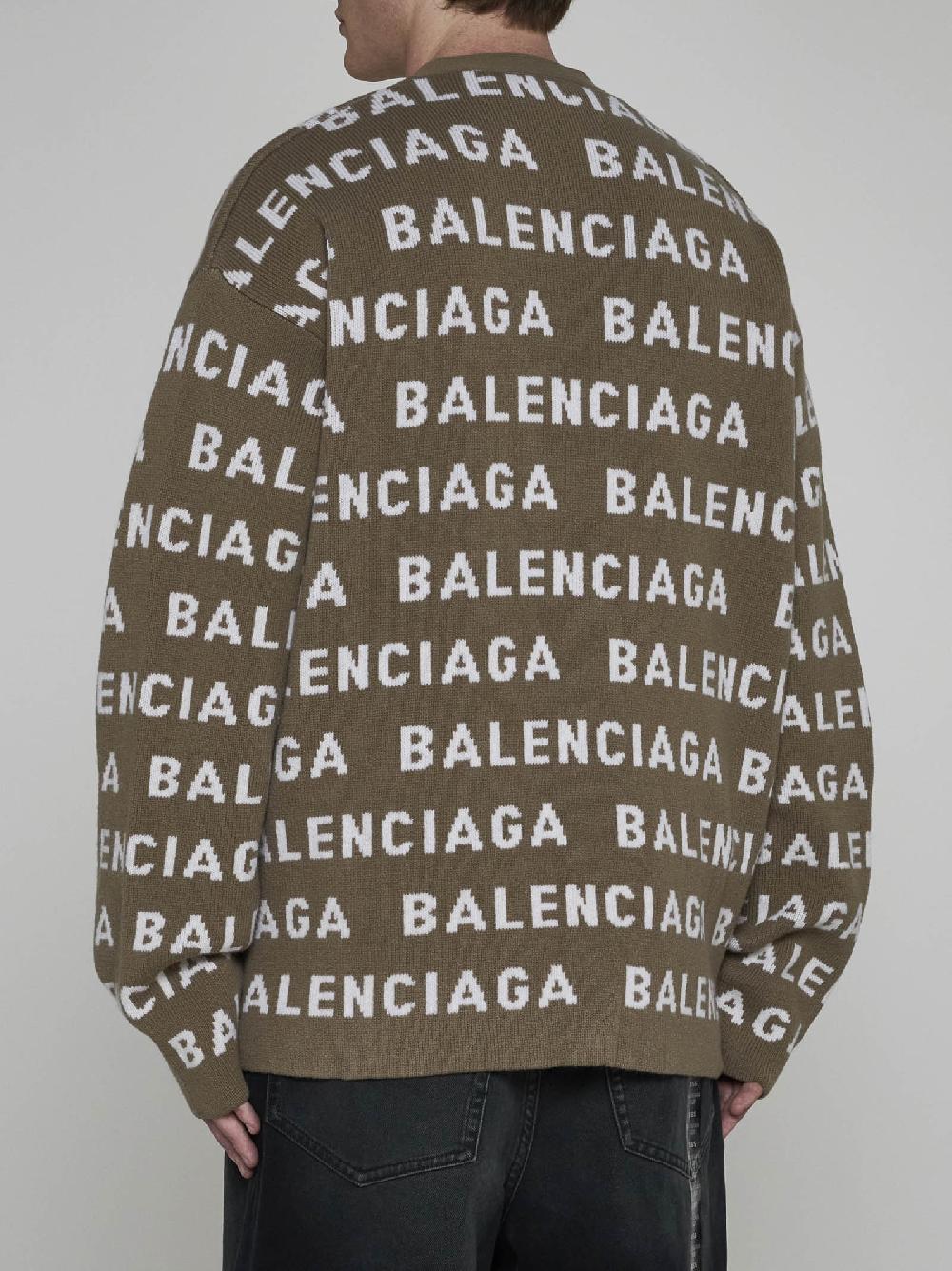 BALENCIAGA Cardigan in lana con logo Offerta Anniversario
