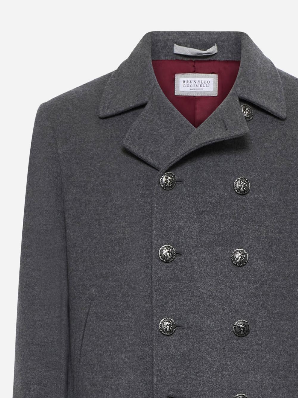 BRUNELLO CUCINELLI Cappotto doppiopetto in cashmere Presa