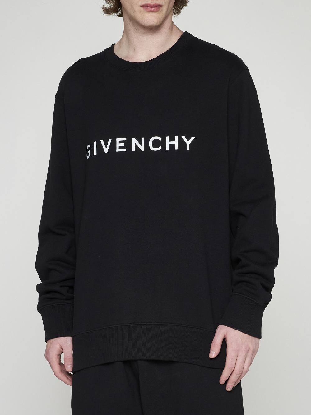 GIVENCHY Felpa in cotone con logo In Vendita