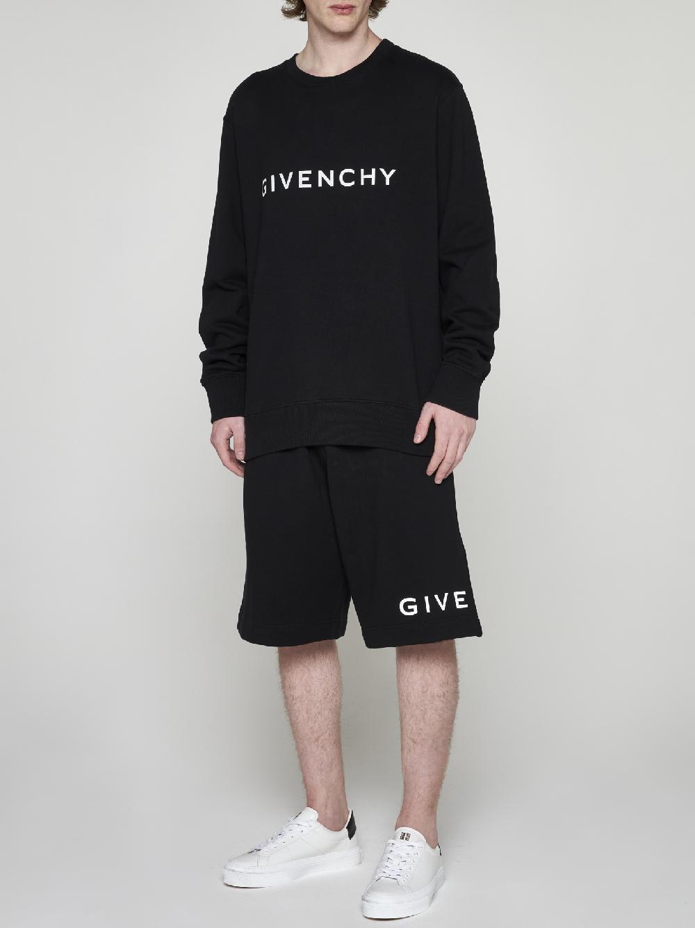 GIVENCHY Felpa in cotone con logo In Vendita