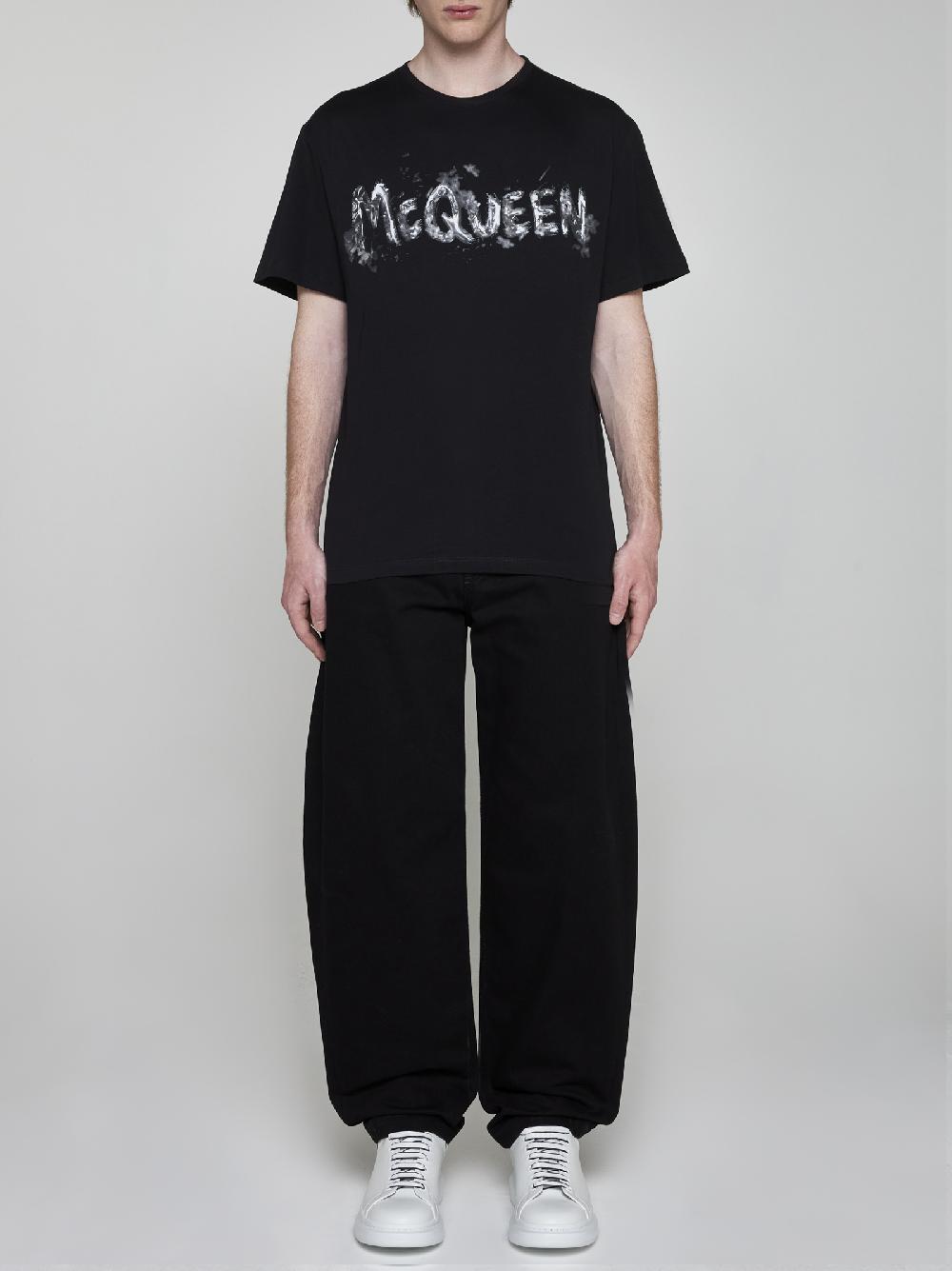 ALEXANDER MCQUEEN T-shirt in cotone con logo Saldi